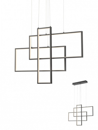 Lustre - Suspensie Smarter Plana  01-2315 LED 60W 3900 lm 3000K Metal/Aluminiu Negru mat IP20