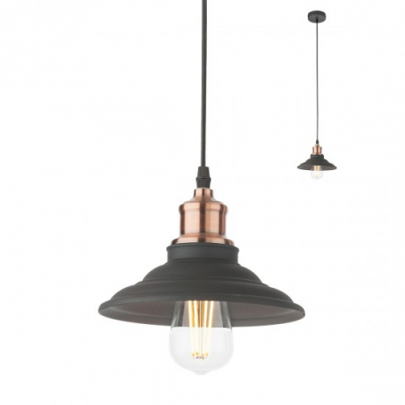 ILUMINAT - Suspensie Smarter Spinner 01-1292 1X42W E27 SAND BK + RED COPPER