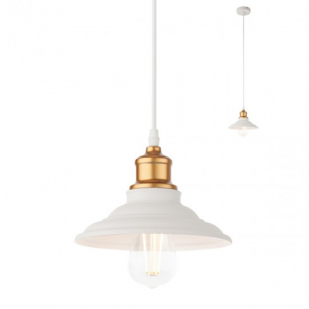 Pendule - Suspensie Smarter Spinner 01-1293 1X42W E27 SAND WH + GOLDEN