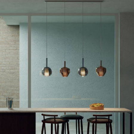 Suspensie Smarter Tresor, sticla cuprata, 1XE27, D.20 cm, 01-3650 [2]