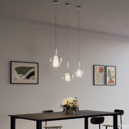 Suspensie Smarter Tresor, sticla transparenta, 1XE27, D.15 cm, 01-3631 [1]