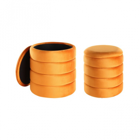 DECORATIUNI - Taburet EGLO AMPAHAKA  424126 Catifea Poliester Orange Spuma Metal Ø400x445 mm