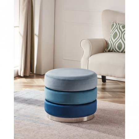 Taburet EGLO MASHIKE 424133 Catifea Poliester Multicolor Spuma Metal Ø500x425 mm [3]