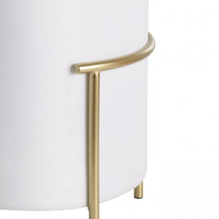 Taburet EGLO MASHIKE 424135 Catifea Poliester Alb Spuma Metal Ø410x460 mm [1]