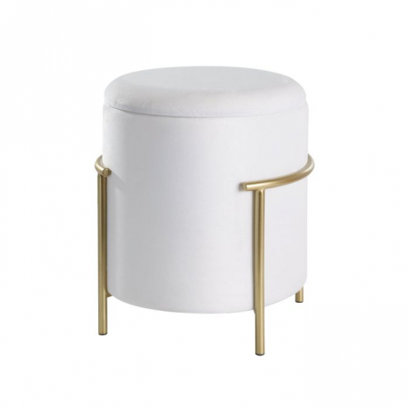 DECORATIUNI - Taburet EGLO MASHIKE 424135 Catifea Poliester Alb Spuma Metal Ø410x460 mm