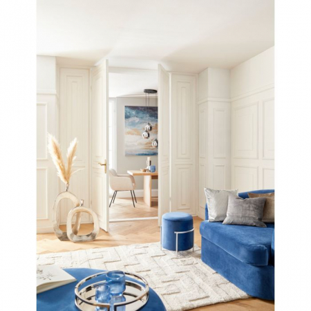 Taburet EGLO MASHIKE 424137 Catifea Blue Poliester Spuma Ø410x460 mm [3]