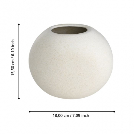 Vaza EGLO ANKARAMY 421258 Ceramic Beige 180x95x155 mm  [4]