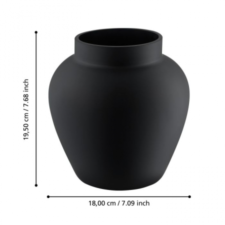 Vaza EGLO ASINDRO 421206  Glass Black  Ø180x195 mm   [4]