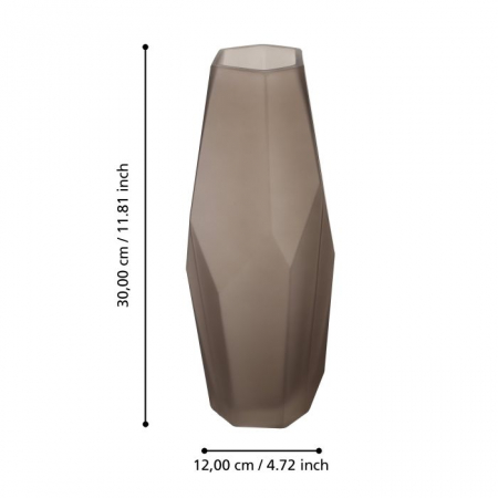 Vaza EGLO  CLONONY 421345 Glass Brown Satin Ø120x300 mm  [3]
