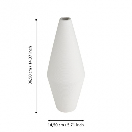 Vaza EGLO MITANE 421242 Ceramic White Ø145x365 mm  [4]