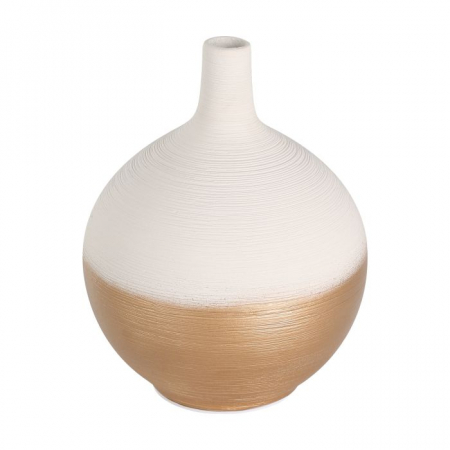 DECORATIUNI - Vaza EGLO SARYKSU 421417  Ceramic White Gold Ø130x185 mm 