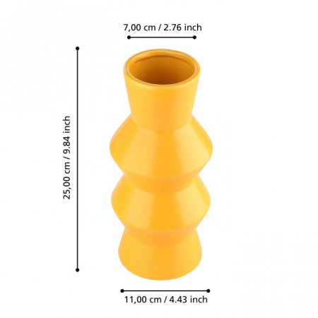 Vaza EGLO SASEBO 421028 Ceramic Yellow Ø110x250 mm  [3]