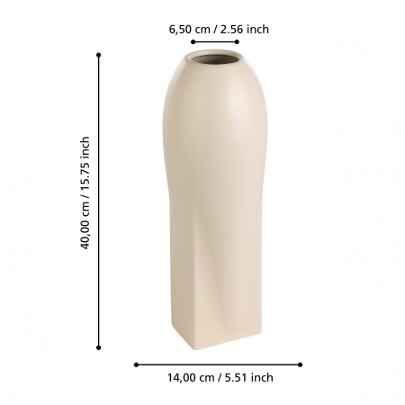 Vaza EGLO SHIMA 421016 Ceramic Beige Gold Ø140x400 mm  [4]
