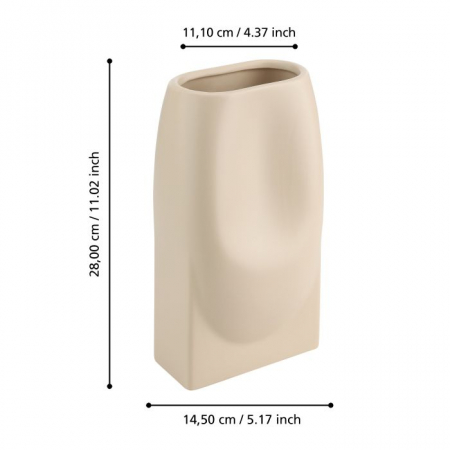 Vaza EGLO SHIMA 421017 Ceramic Beige 145x100x280 mm  [4]