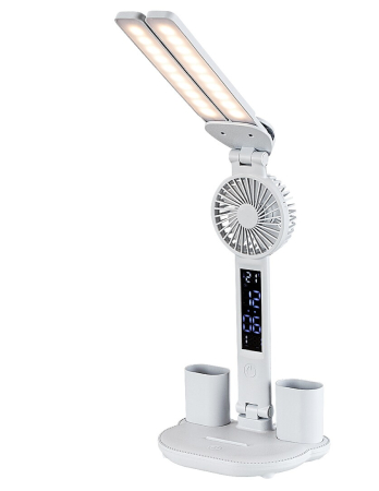Veioza cu ventilator Rabalux Novilo LED 7W 420lm 3000K, 4000K, 6500K plastic white stil tehnic DC 5V IP20 74030 [1]