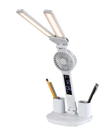 ILUMINAT INTERIOR - Veioza cu ventilator Rabalux Novilo LED 7W 420lm 3000K, 4000K, 6500K plastic white stil tehnic DC 5V IP20 74030