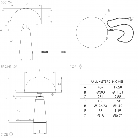 Veioza EGLO Aranzola E27 1x40W  lm Otel Black IP20 [2]