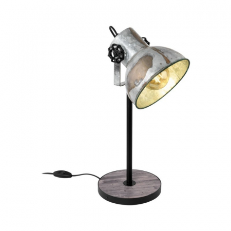 BLACK FRIDAY - Veioza EGLO BARNSTAPLE 49718, E27 1X40W, Negru, zinc uzat, patina maro