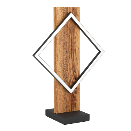 Veioze - Veioza EGLO Boyal 901937 LED 1X13W 3000K lm 220-240V,50/60Hz L 300mm x l 150mm x H 425mm otel/lemn negru/maro rustic plastic alb IP20