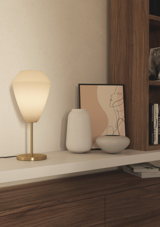 Veioza EGLO Caprarola 900814 E27 1X40W 220-240V,50/60Hz H 460mm x Ø200mm otel alama periata sticla satinata sandy IP20 [5]