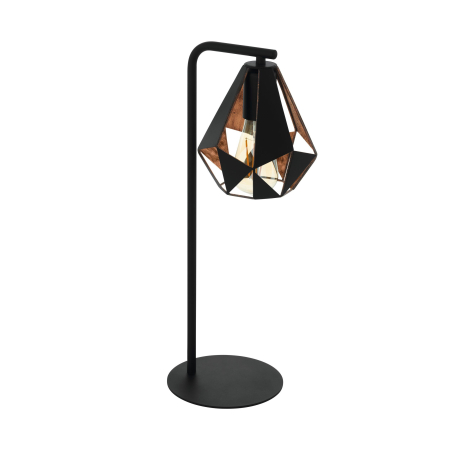 Veioze - Veioza EGLO Carlton 4 43058 E27 1X60W 220-240V,50/60Hz L 220mm x l 160mm x H 505mm otel negru/cupru antichizat  IP20