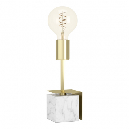 BF VEIOZE - Veioza EGLO CARMITA 390169, E27 1X40W Ø45, baza marmura, Alama periata, Alb