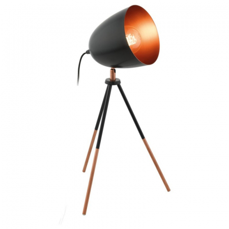 BLACK FRIDAY 2024 - Veioza EGLO Chester, 49385, E27 60W, Negru/ Cupru