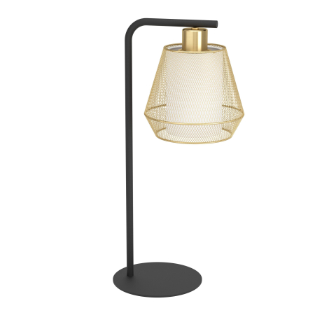 Veioze - Veioza EGLO Ciudadela 900898 E27 1X40W 220-240V,50/60Hz L 230mm x l 180mm x H 500mm otel negru tesatura/otel alba/alama periata IP20