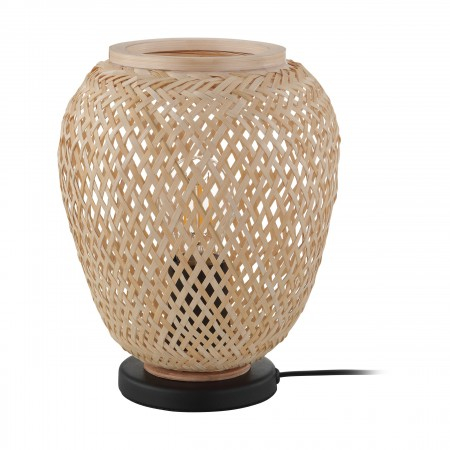 BLACK FRIDAY - Veioza Eglo Dembleby, negru, lemn, 1XE27, H. 25 cm, 43263