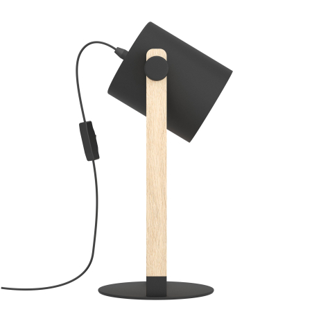 Veioza EGLO Hornwood 43519 E27 1X28W 220-240V,50/60Hz L 210mm x l 180mm x H 420mm otel negru/crem lemn maro IP20 [2]