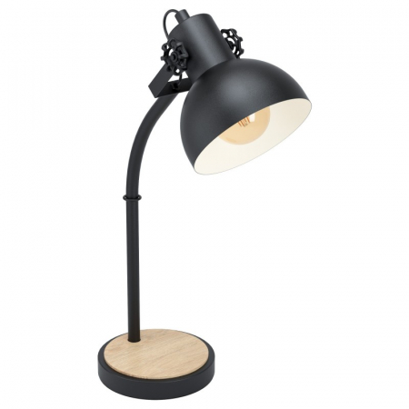BF VEIOZE - Veioza EGLO LUBENHAM 43165, E27 1X28W , Otel, lemn, negru, maro