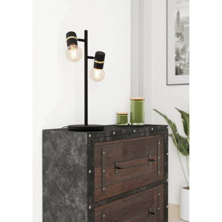 Veioza EGLO LURONE 900178, E27 2X10W, Negru, Alama [1]