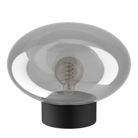 Veioze - Veioza EGLO Madonnina 900945 E27 1X40W 220-240V,50/60Hz H 270mm x Ø330mm otel negru sticla vaporizata gri IP20