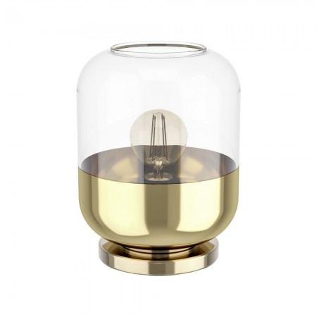 Veioza EGLO Maryvilla 900552 E27 1X40W 220-240V,50/60Hz H 230mm x Ø170mm otel bronz sticla vaporizata gold transparent IP20