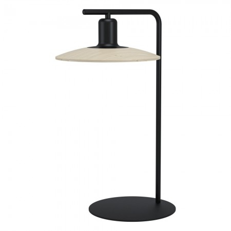 BLACK FRIDAY - Veioza Eglo Mayazes, negru, lemn, 1XGU10, 5W, 400 lumeni, alb cald 3000K, H.40 cm, 39913