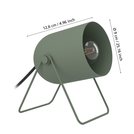 Veioza EGLO Tilston 44136 E14 1X8W 220-240V,50/60Hz L 125mm x l 108mm x H 145mm otel verde  IP20 [4]