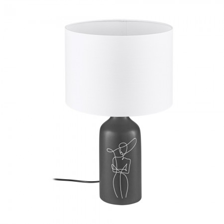 BLACK FRIDAY - Veioza Eglo Vinoza, alb/negru, 1xE27, H.51 cm, 43823