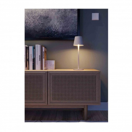 Veioza exterior Moby, alb mat, baterie, LED, 3.5W, 215 lumeni, 3000K-6500K, IP54, H.35 cm, 90573 [1]