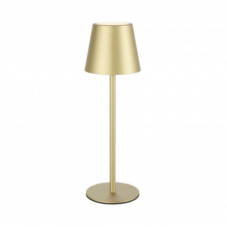 ILUMINAT - Veioza exterior Moby, auriu mat, baterie, LED, 3.5W, 215 lumeni, 3000K-6500K, IP54, H.35 cm, 90576