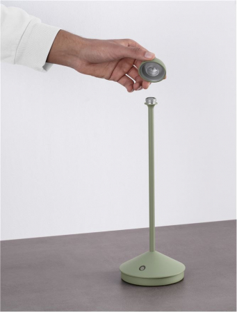 Veioza exterior Nova Luce LUMO 9030621 LED 2W 3000K 120lm Sandy Olive Green Die-Casting Aluminium & Polycarbonate Frost   IP54 [2]