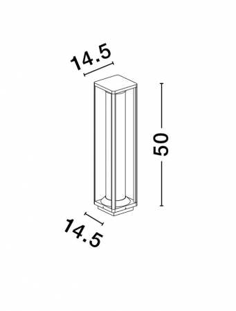 Veioza exterior Nova Luce PACIFIC 9030603 E27 1x12W    Sandy Black Die-Casting Aluminium & Clear Polycarbonate   IP65 [1]