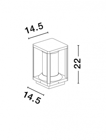 Veioza exterior Nova Luce PACIFIC 9030605 E27 1x12W    Sandy Black Die-Casting Aluminium & Clear Polycarbonate   IP65 [1]