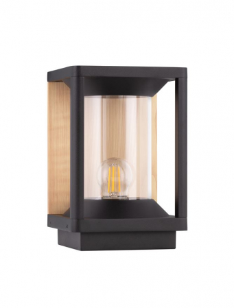 Veioze - Veioza exterior Nova Luce PACIFIC 9030605 E27 1x12W    Sandy Black Die-Casting Aluminium & Clear Polycarbonate   IP65