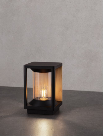 Veioza exterior Nova Luce PACIFIC 9030605 E27 1x12W    Sandy Black Die-Casting Aluminium & Clear Polycarbonate   IP65 [6]