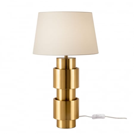 ILUMINAT - Veioza Incanti Perpetuo IPE T1 05 02 E27 1x42W Metal GOLD/BEIGE SHADE IP20