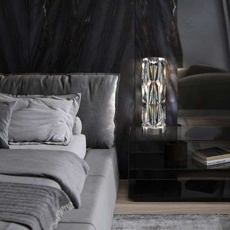 Veioza Maytoni Puntes MOD043TL-02CH E14 2x60W -  Metal Glass Chrome IP20 [2]