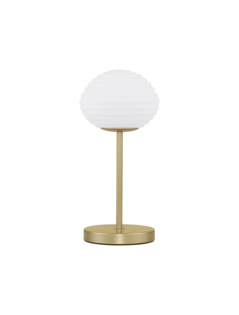 Veioza Nova Luce ALLEN E14 1x5W   Matt Gold Metal & Milky White Structured Glass IP20