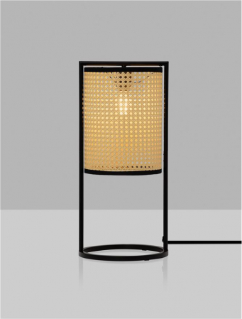 Veioza Nova Luce ERTO 9001118 Sandy Black Steel & Rattan E27 1x12W IP20 [3]