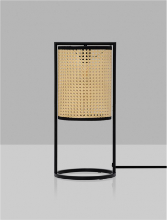 Veioza Nova Luce ERTO 9001118 Sandy Black Steel & Rattan E27 1x12W IP20 [2]