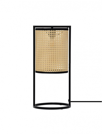 Moderne - Veioza Nova Luce ERTO 9001118 Sandy Black Steel & Rattan E27 1x12W IP20